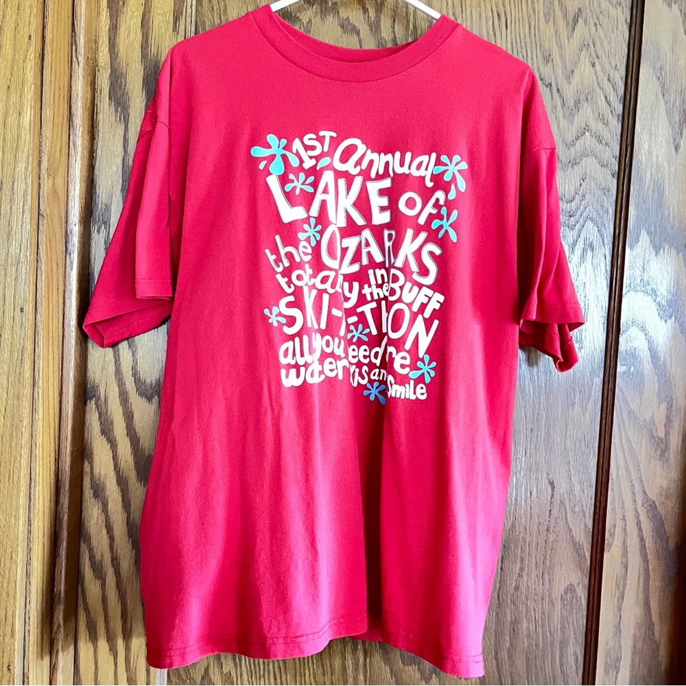 Red Lake Of The Ozarks In The Buff Ski-A-Thon T-shirt